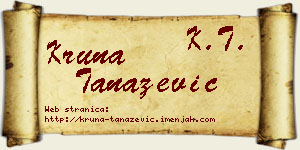 Kruna Tanazević vizit kartica